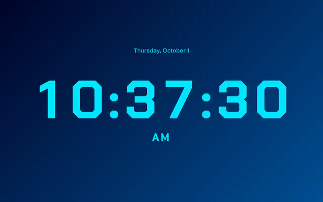 Vista previa de Fullscreen Clock